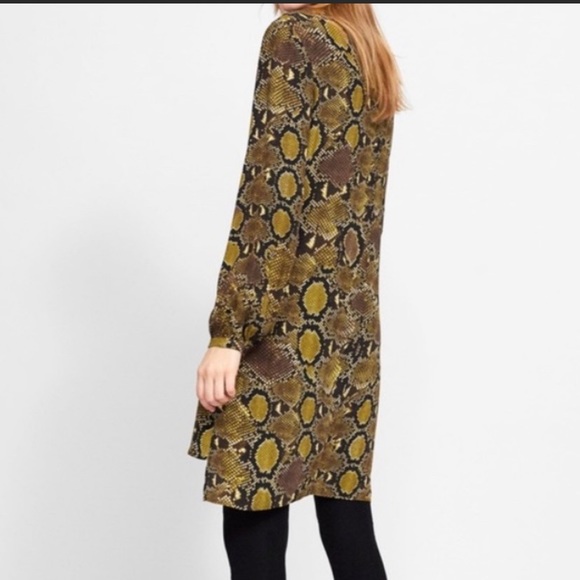 Zara snake print long sleeve dress - Picture 2 of 6